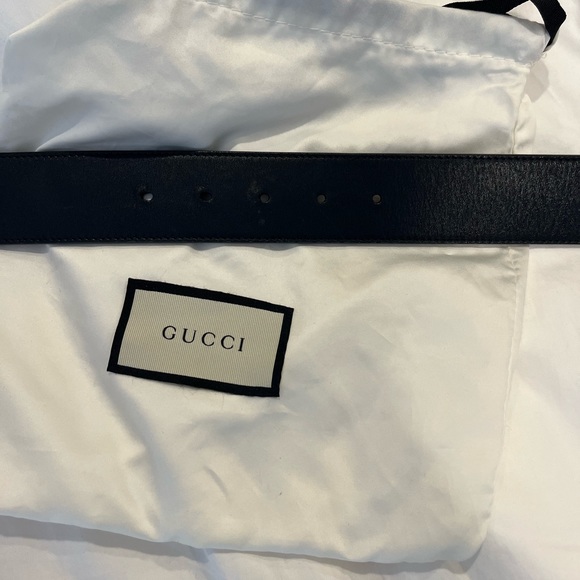 Authentic WIDE LEATHER BELT DOUBLE GG BUCKLE in amazing condition! W/box - Picture 4 of 10